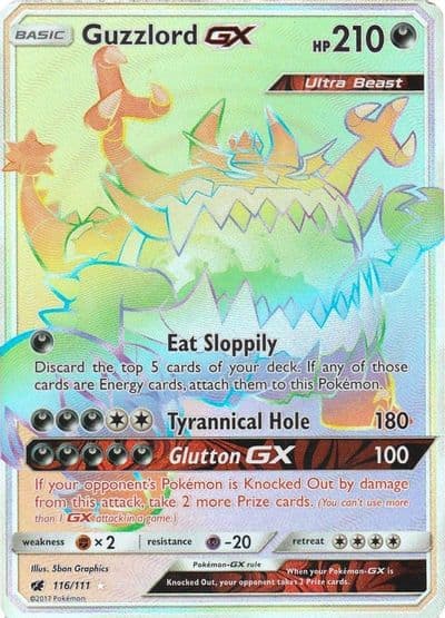Guzzlord GX (Secret) SM - Crimson Invasion Pokemon card