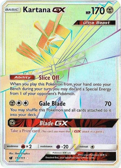 Kartana GX (Secret) SM - Crimson Invasion Pokemon card
