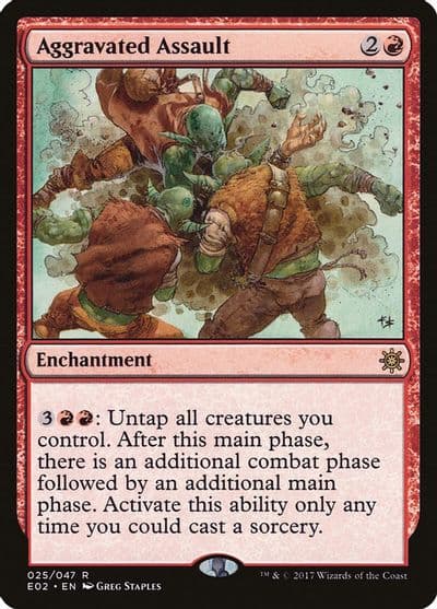 Aggravated Assault Explorers of Ixalan Magic card