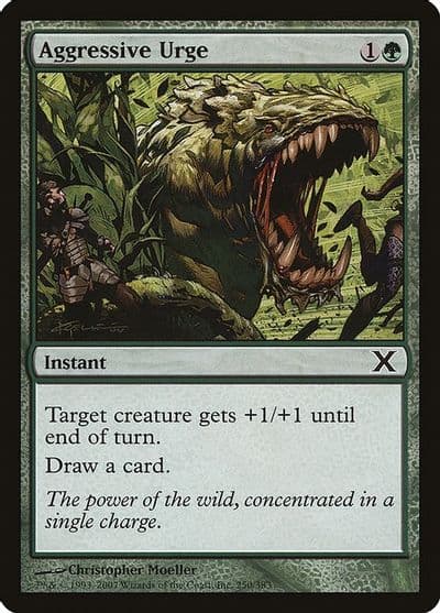 Aggressive Urge 10th Edition Magic card