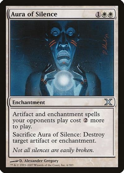 Aura of Silence 10th Edition Magic card