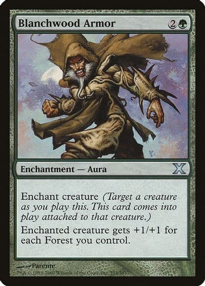 Blanchwood Armor 10th Edition Magic card