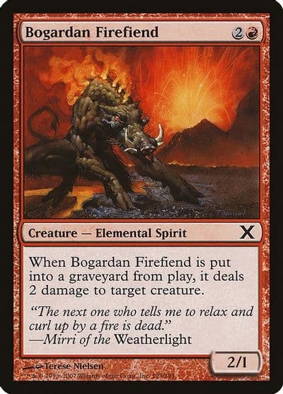 Bogardan Firefiend 10th Edition Magic card