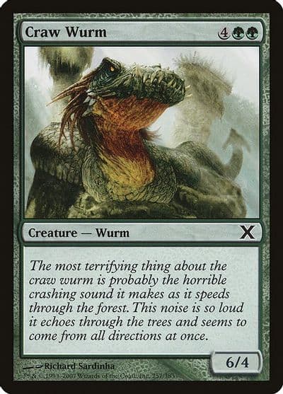 Craw Wurm 10th Edition Magic card