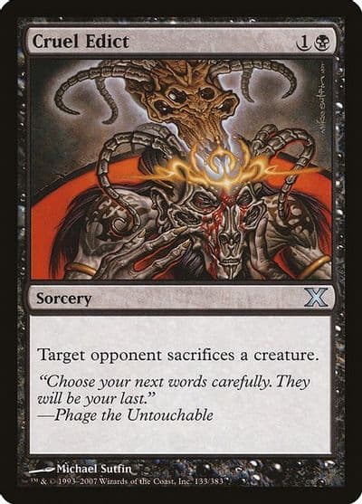 Cruel Edict 10th Edition Magic card