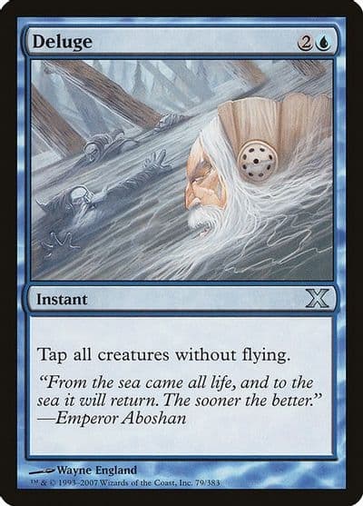 Deluge 10th Edition Magic card
