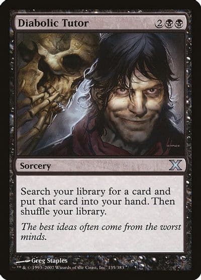 Diabolic Tutor 10th Edition Magic card