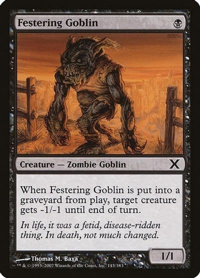 Festering Goblin 10th Edition Magic card