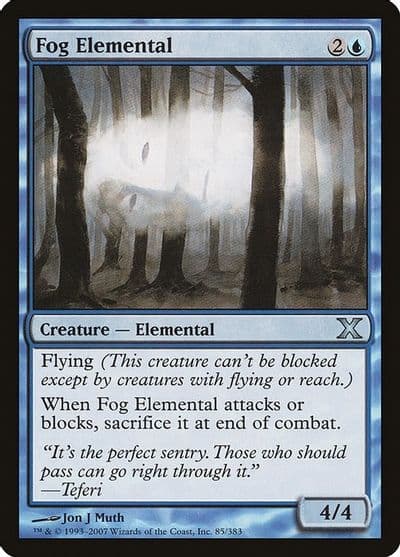 Fog Elemental 10th Edition Magic card