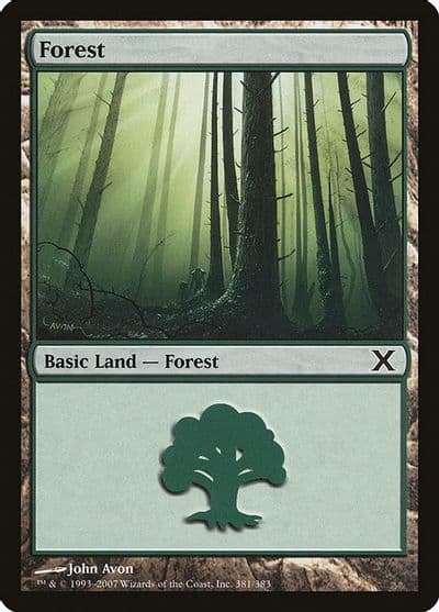 Forest 381 10th Edition Magic card
