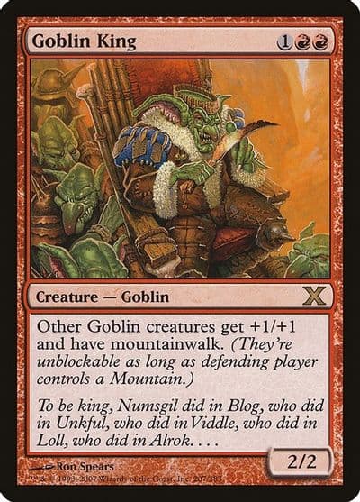 Goblin King 10th Edition Magic card