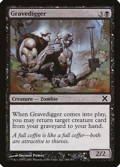 Gravedigger 10th Edition Magic card