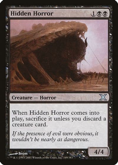 Hidden Horror 10th Edition Magic card