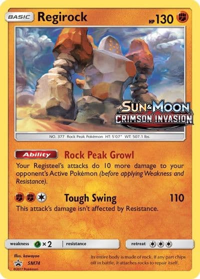 Regirock - SM74 (Prerelease) SM Promos Pokemon card