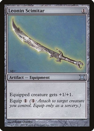 Leonin Scimitar 10th Edition Magic card