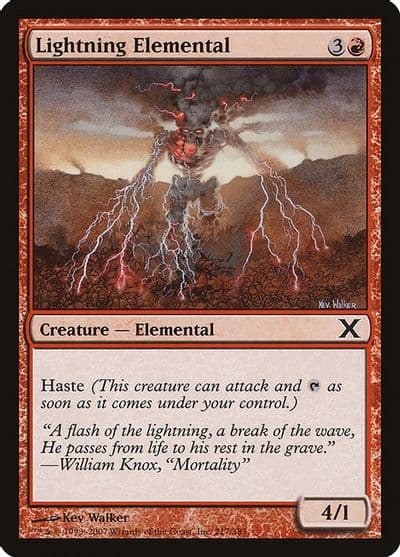 Lightning Elemental 10th Edition Magic card