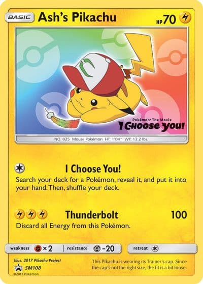 Ash's Pikachu - SM108 SM Promos Pokemon card