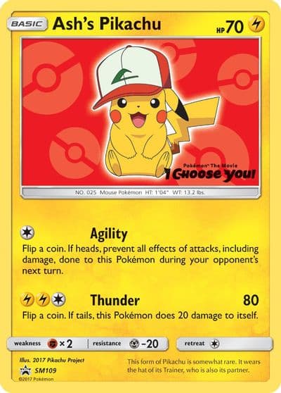 Ash's Pikachu - SM109 SM Promos Pokemon card