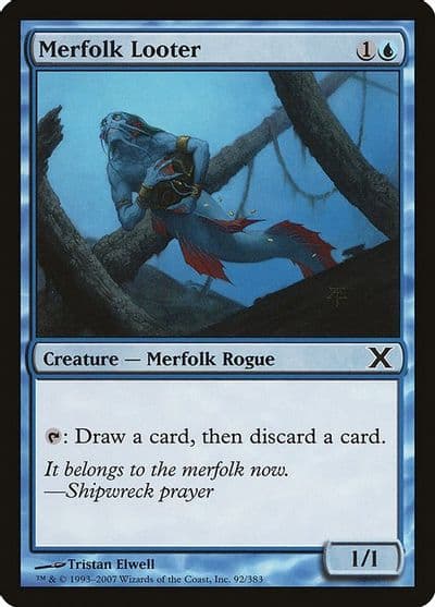 Merfolk Looter 10th Edition Magic card