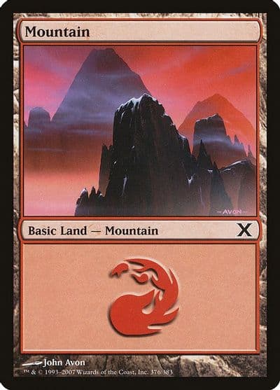 Mountain 376 10th Edition Magic card