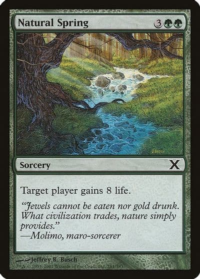 Natural Spring 10th Edition Magic card