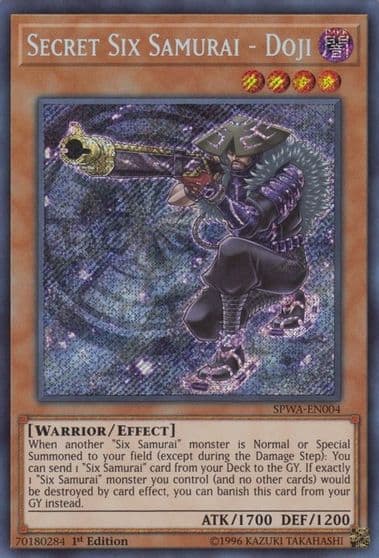 Secret Six Samurai Doji Spirit Warriors Yu-Gi-Oh! card