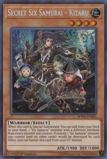 Secret Six Samurai Kizaru Spirit Warriors Yu-Gi-Oh! card