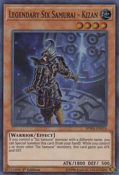 Legendary Six Samurai Kizan Spirit Warriors Yu-Gi-Oh! card