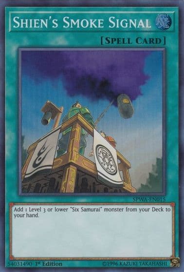 Shiens Smoke Signal Spirit Warriors Yu-Gi-Oh! card