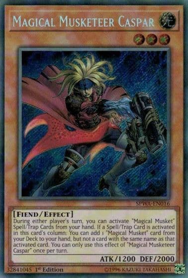 Magical Musketeer Caspar Spirit Warriors Yu-Gi-Oh! card
