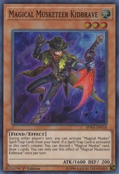 Magical Musketeer Kidbrave Spirit Warriors Yu-Gi-Oh! card