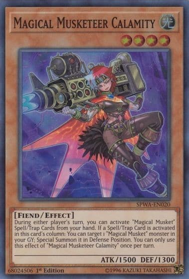 Magical Musketeer Calamity Spirit Warriors Yu-Gi-Oh! card