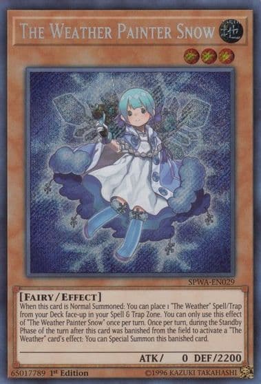The Weather Painter Snow Spirit Warriors Yu-Gi-Oh! card