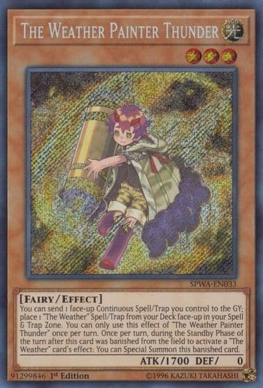 The Weather Painter Thunder Spirit Warriors Yu-Gi-Oh! card