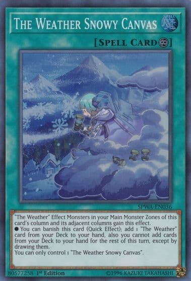 The Weather Snowy Canvas Spirit Warriors Yu-Gi-Oh! card