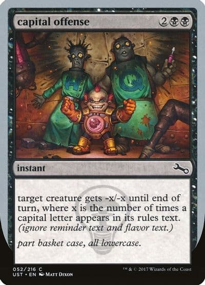 capital offense Unstable Magic card