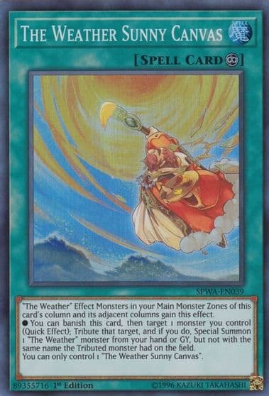 The Weather Sunny Canvas Spirit Warriors Yu-Gi-Oh! card