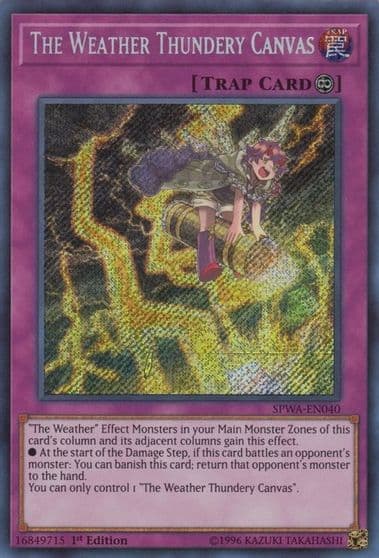 The Weather Thundery Canvas Spirit Warriors Yu-Gi-Oh! card