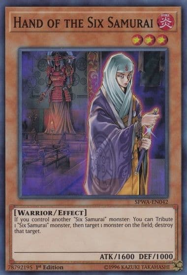 Hand of the Six Samurai Spirit Warriors Yu-Gi-Oh! card