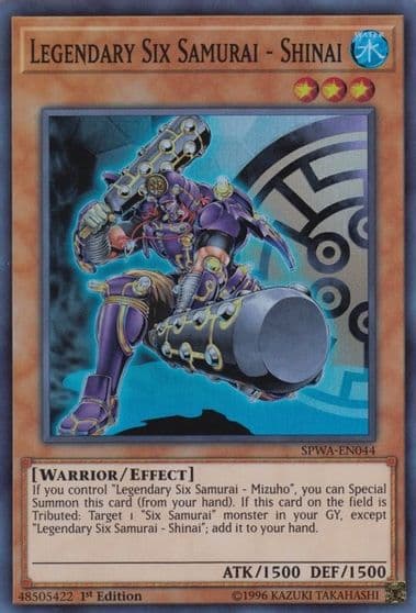 Legendary Six Samurai Shinai Spirit Warriors Yu-Gi-Oh! card