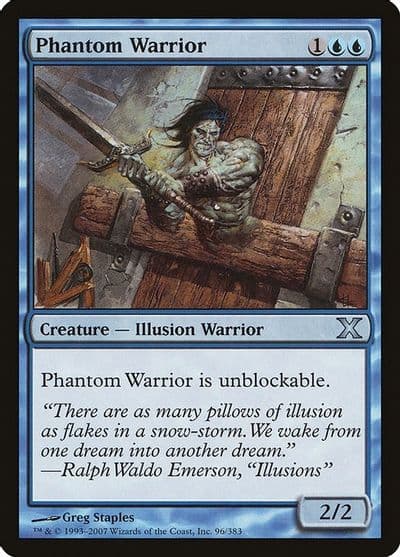 Phantom Warrior 10th Edition Magic card