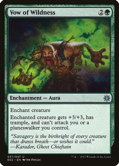Vow of Wildness Explorers of Ixalan Magic card