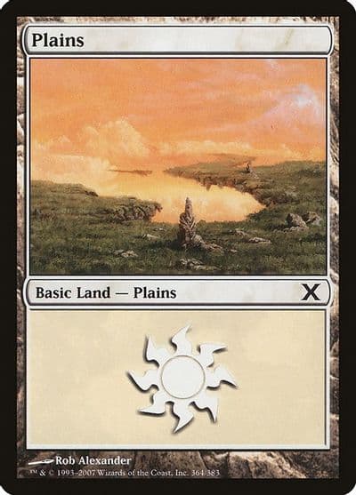 Plains 364 10th Edition Magic card
