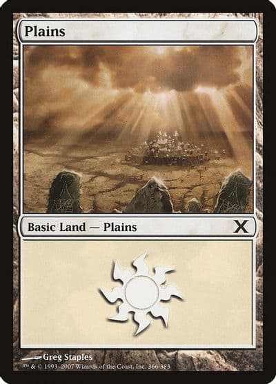Plains 366 10th Edition Magic card