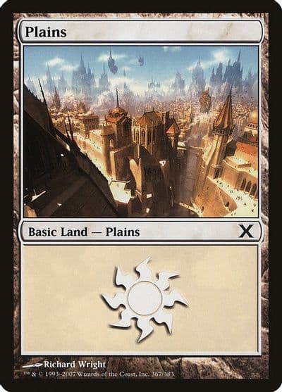 Plains 367 10th Edition Magic card