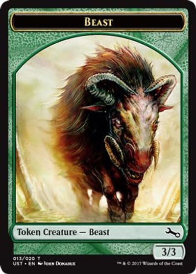 Beast Token Unstable Magic card