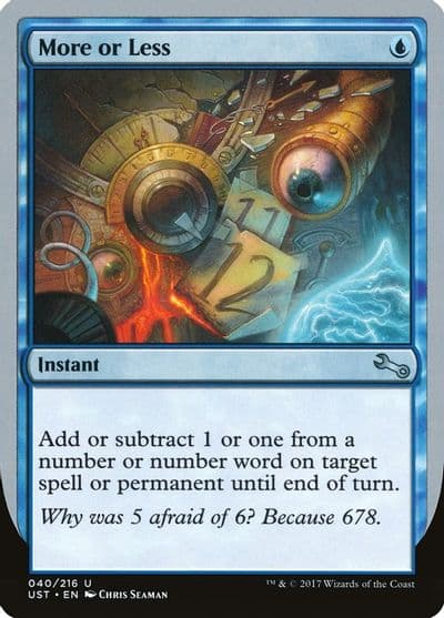 More or Less Unstable Magic card