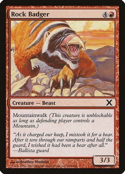 Rock Badger 10th Edition Magic card