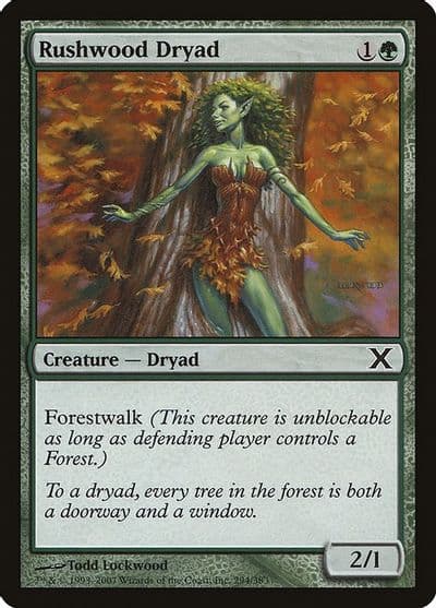 Rushwood Dryad 10th Edition Magic card