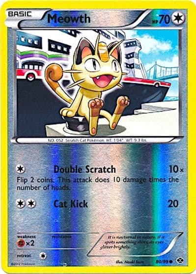 Meowth (Mirror Reverse Holo) Miscellaneous Cards & Products Pokemon card